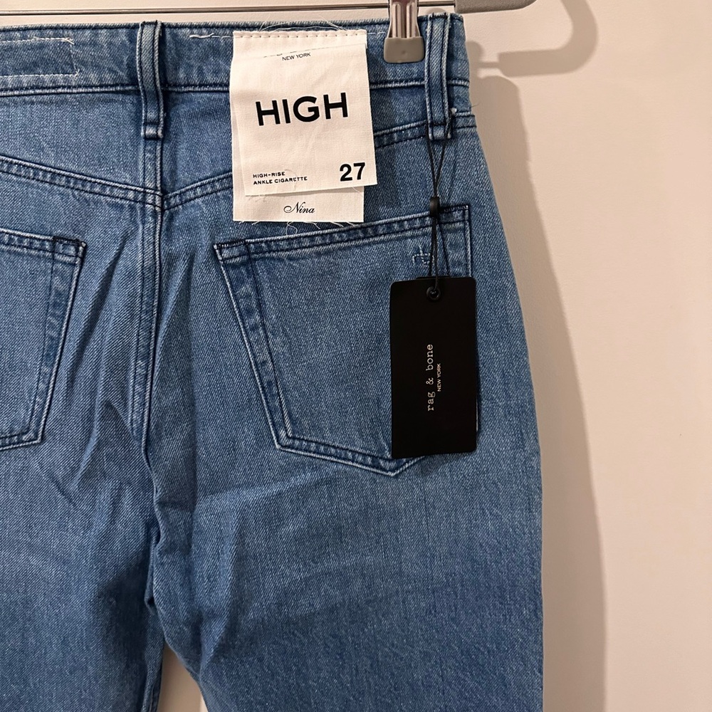rag & bone straight leg blue jeans size 27